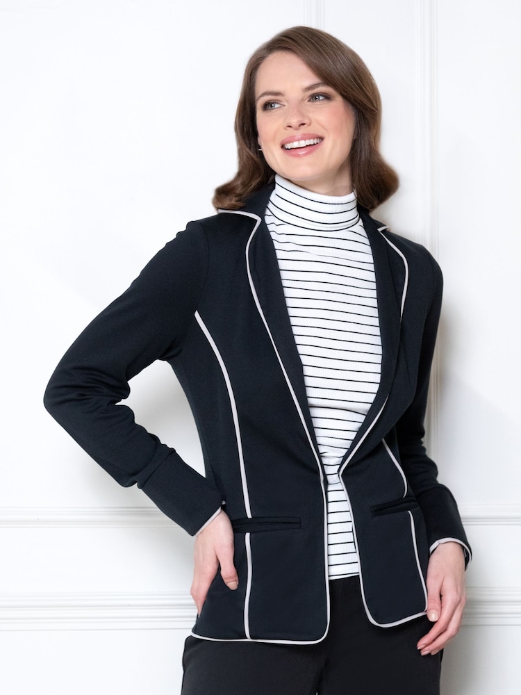 Hot Squash Piping Detail Black Jacket - Slika 2 iz 4 Hot Squash Piping Detail Black Jacket - Slika 2 iz 4