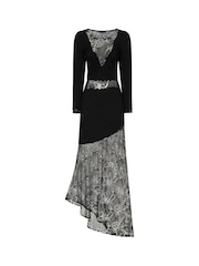 Hot Squash Mermaid Fit Asymmetric Black Gown - Image 5 of 5