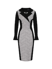 Hot Squash Grey Collar Detail Bodycon Dress - Image 5 of 5