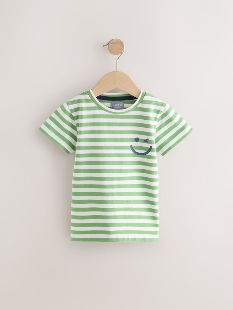 Green Stripe Short Sleeves T-Shirt - Image 1 of 4