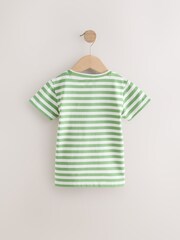 Green Stripe Short Sleeves T-Shirt - Image 2 of 4