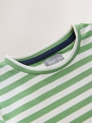 Green Stripe Short Sleeves T-Shirt - Image 3 of 4