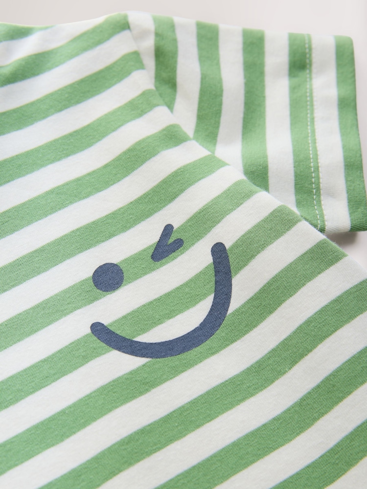 Green Stripe Short Sleeves T-Shirt - Image 4 of 4