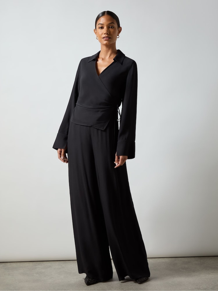 Ro&Zo Crepe Wide Leg Trousers - Bild 1 von 3
