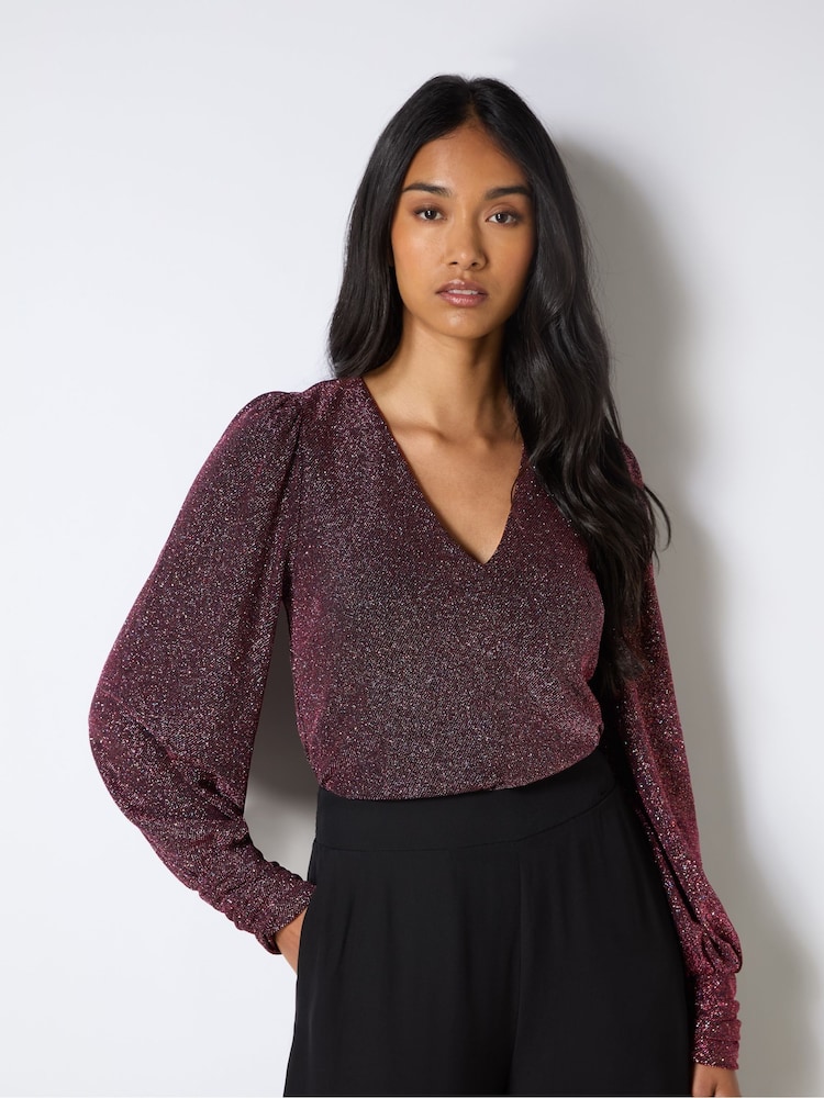 Ro&Zo Pink Super Sparkle Jersey Bodies - Image 1 of 4