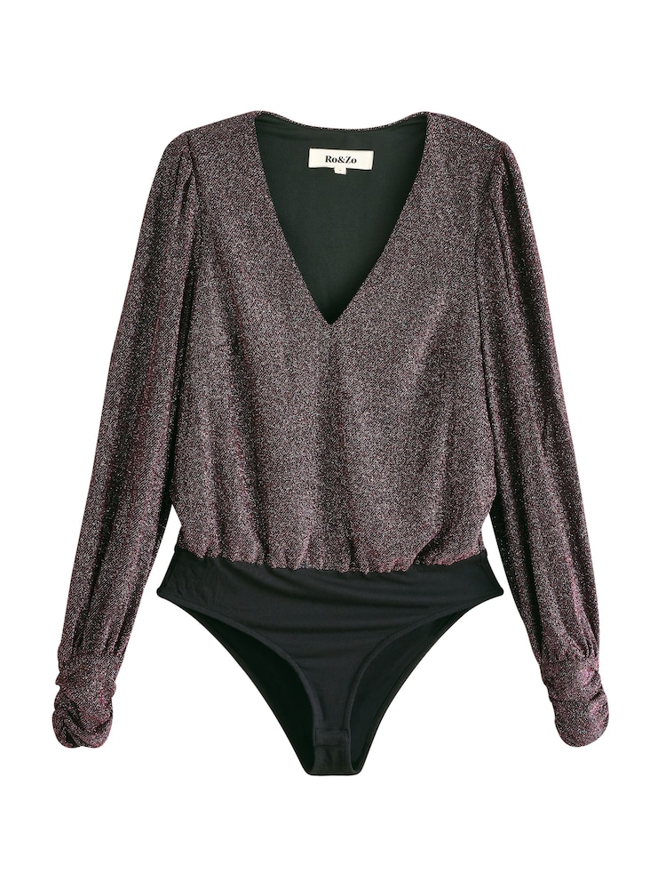 Ro&Zo Pink Super Sparkle Jersey Bodies - Image 4 of 4