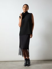 Ro&Zo Crepe Lace Trim Skirt - Bild 1 von 4