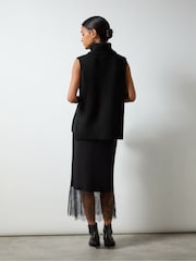 Ro&Zo Crepe Lace Trim Skirt - Bild 2 von 4