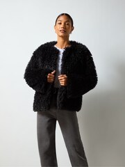 Ro&Zo Black Faux Fur Coat - Image 3 of 4