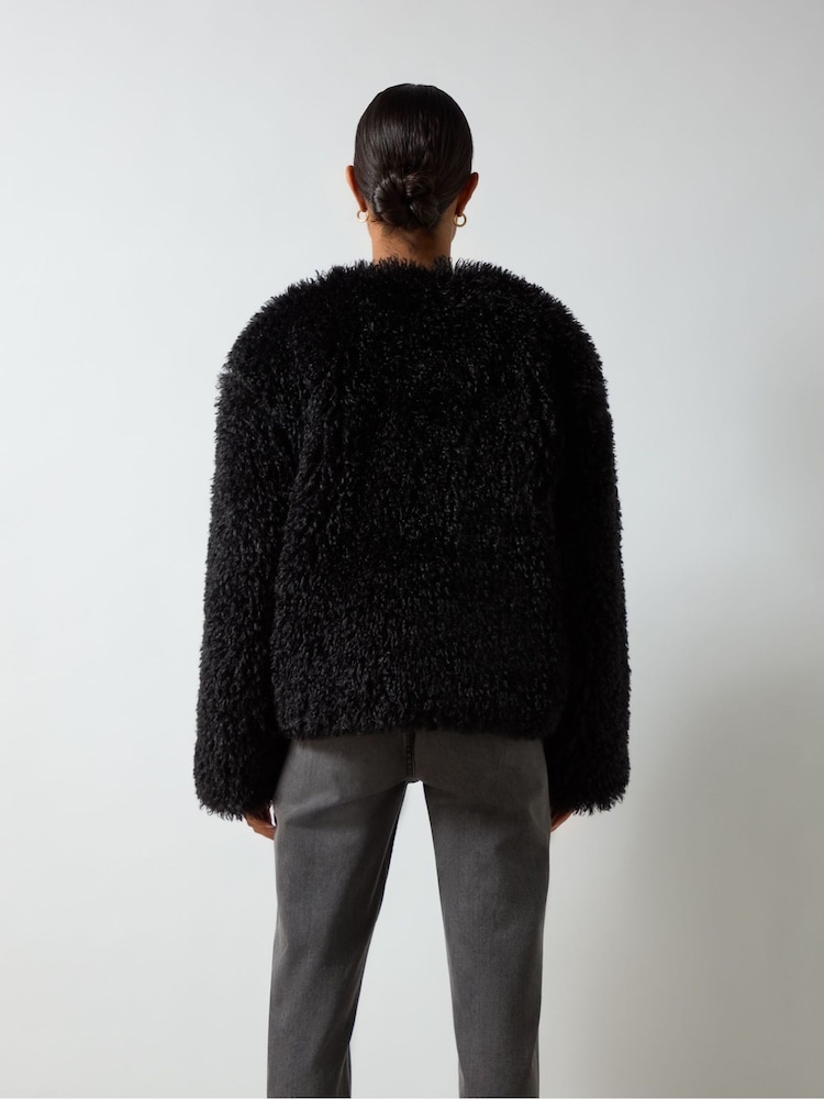 Ro&Zo Black Faux Fur Coat - Image 4 of 4