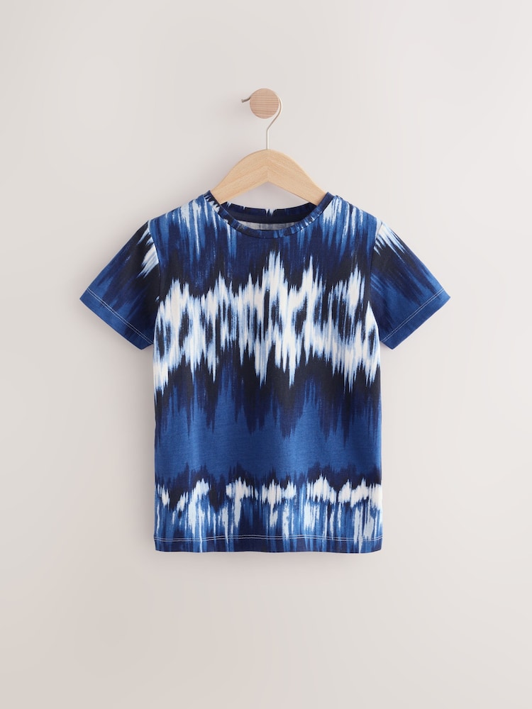 Navy Tie Dye 100% Cotton T-Shirt - Image 1 of 3