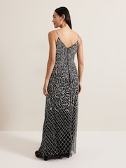 Phase Eight Black Alexia Sequin Dress - Image 2 of 7