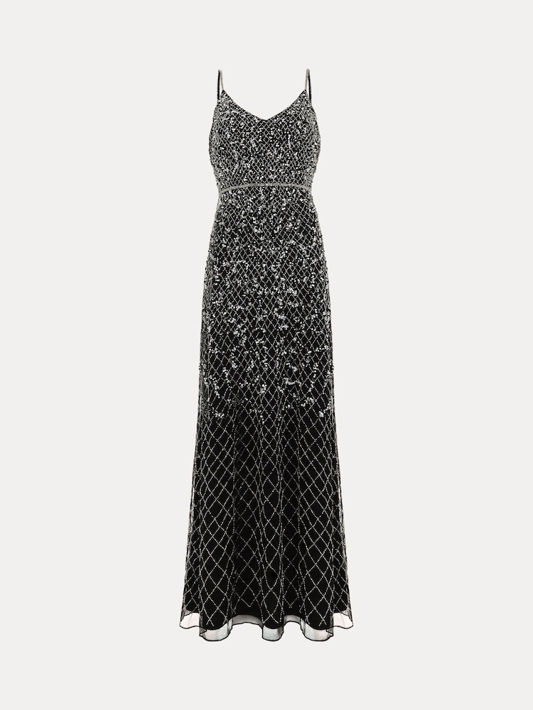 Phase Eight Black Alexia Sequin Dress - Image 7 of 7