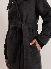 Phase Eight Grey Petite Paloma Funnel Neck Coat - Image 5 of 7