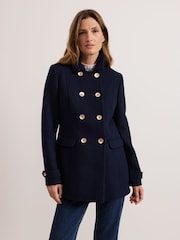 Phase Eight Blue Aurelie Wool Peacoat - Image 1 of 7