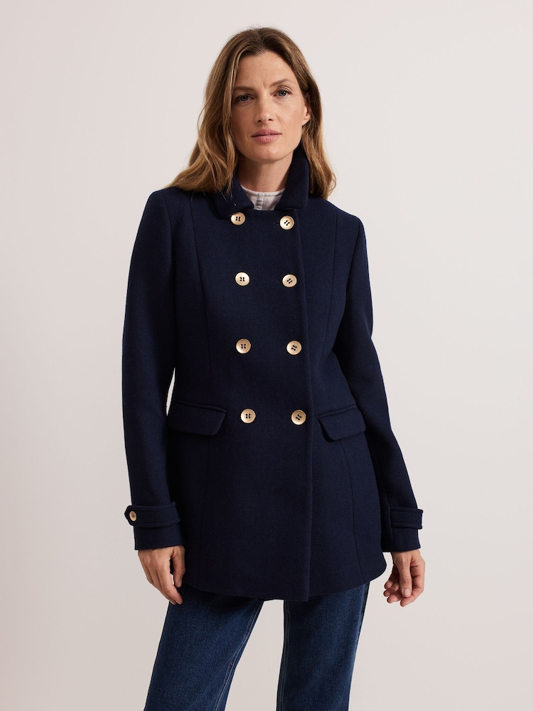 Phase Eight Blue Aurelie Wool Peacoat - Image 1 of 7