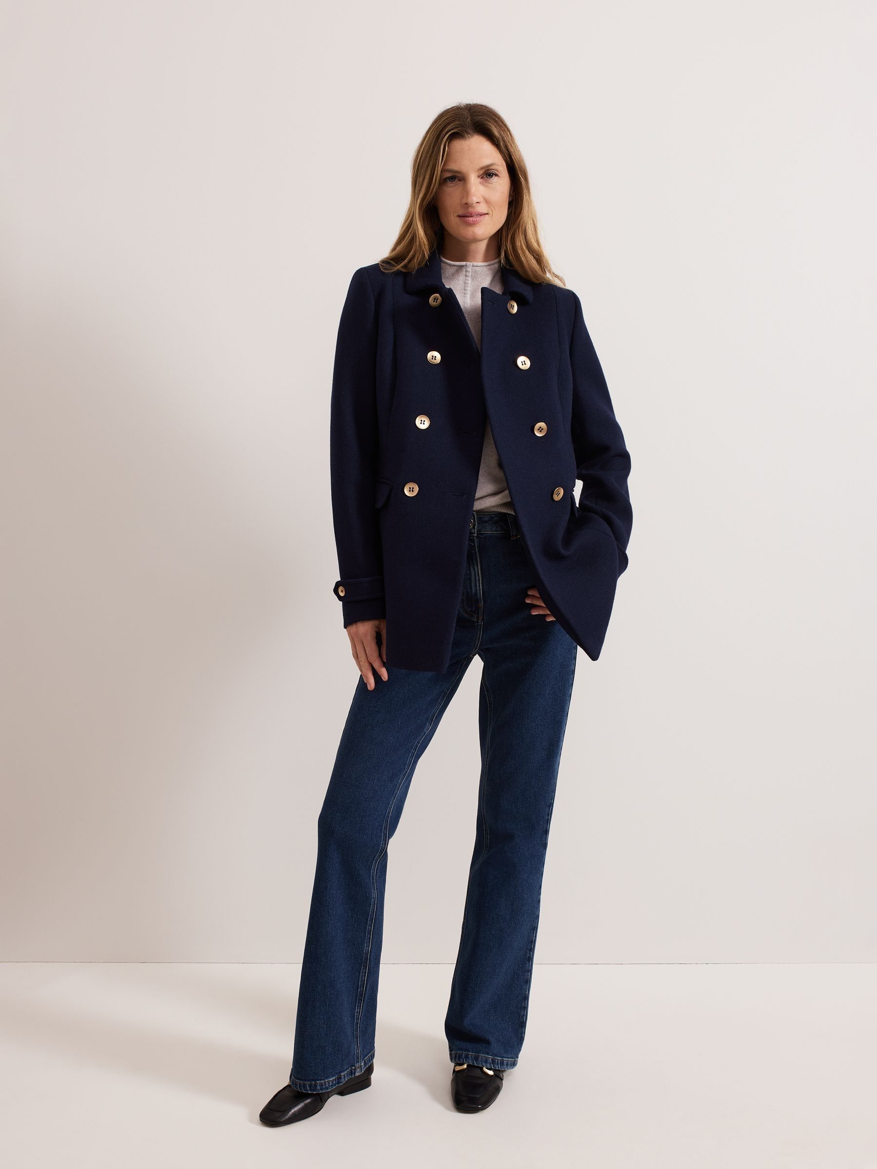 Buy Phase Eight Blue Aurelie Wool Peacoat from Next Ireland