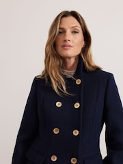 Phase Eight Blue Aurelie Wool Peacoat - Image 4 of 7