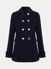 Phase Eight Blue Aurelie Wool Peacoat - Image 7 of 7