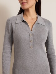 Phase Eight Grey Lucy Midi Dress - Image 6 of 7