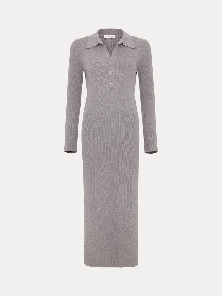 Phase Eight Grey Lucy Midi Dress - Image 7 of 7