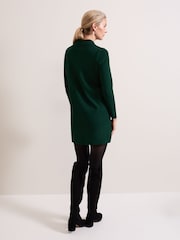Phase Eight Green Azealia Fine Knit Collared Tunic Dress - Image 2 of 7