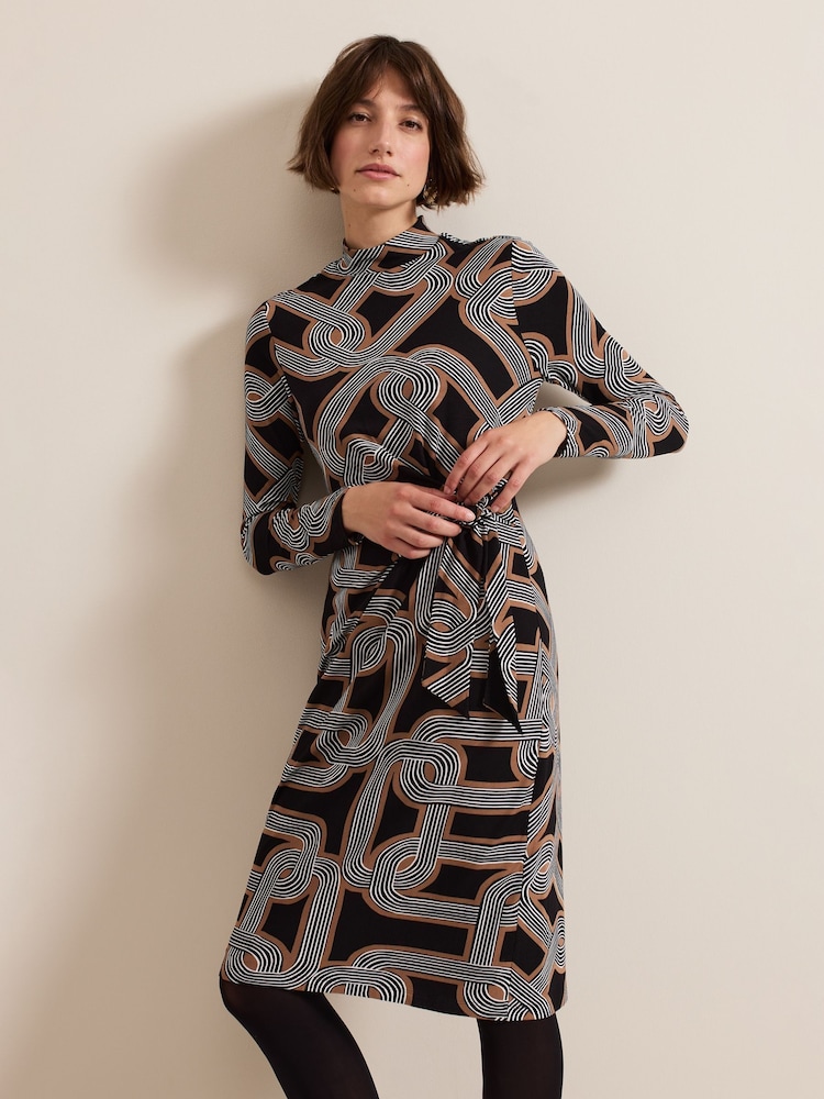 Phase Eight Black Margot Jersey Dress - Image 1 of 6