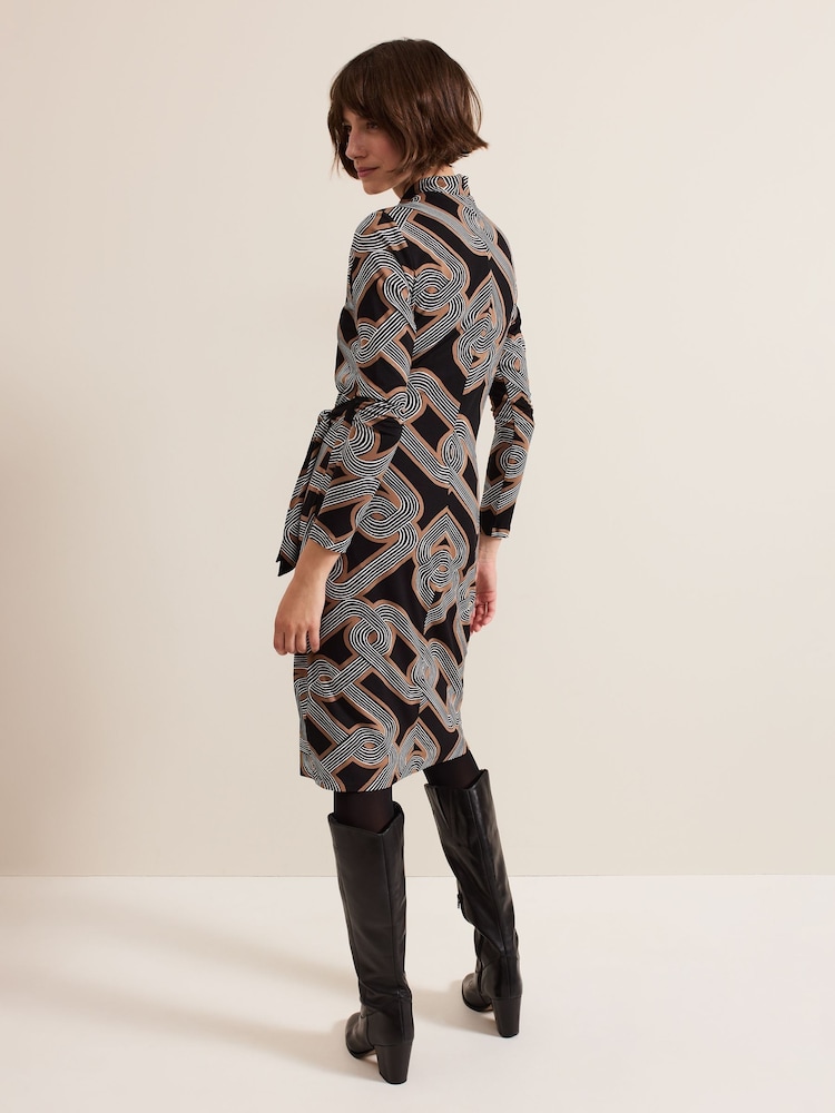 Phase Eight Black Margot Jersey Dress - Image 2 of 6
