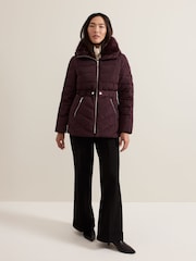 Phase Eight Red Bobbie Short Puffer Coat - Image 3 of 7