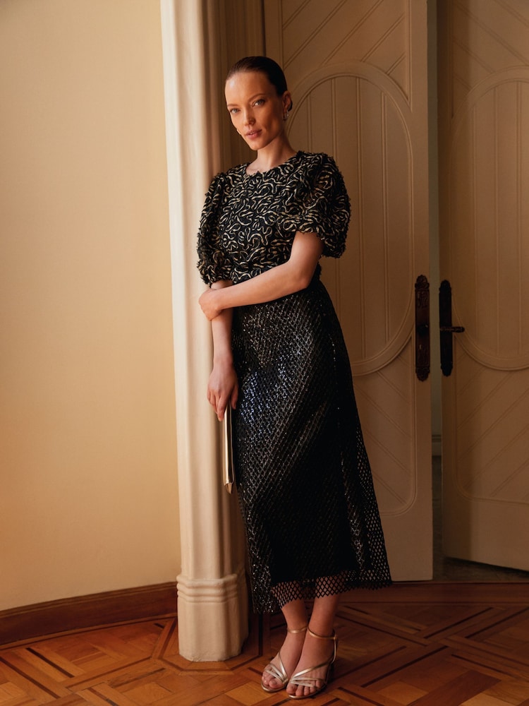 Phase Eight Black Ariella Textured Top - Image 1 of 9