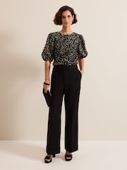 Phase Eight Black Ariella Textured Top - Image 5 of 9