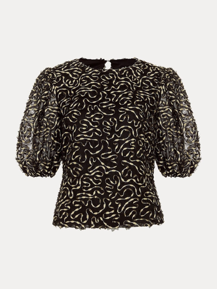 Phase Eight Black Ariella Textured Top - Image 9 of 9
