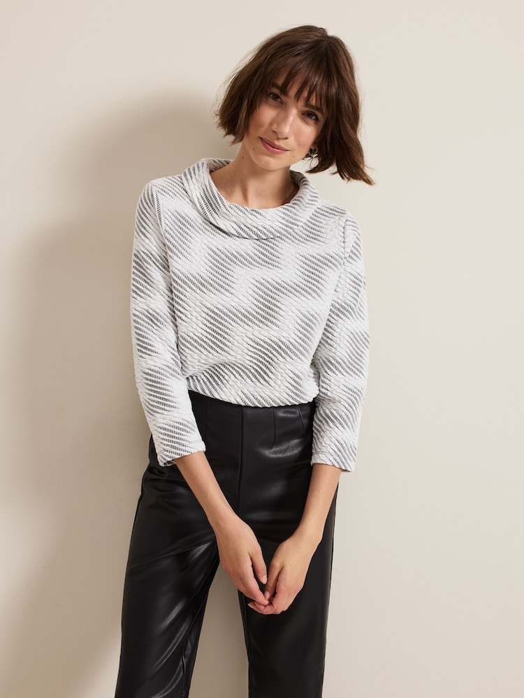 Phase Eight Black Rena Textured Top - Image 1 of 6