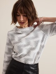 Phase Eight Black Rena Textured Top - Image 4 of 6