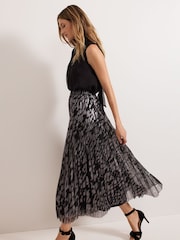 Phase Eight Metallic Zoe Metallic Skirt - Image 5 of 7