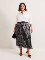 Phase Eight Metallic Zoe Metallic Skirt - Image 7 of 7