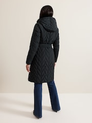 Phase Eight Black Hollie Midi Puffer Coat - Image 2 of 7