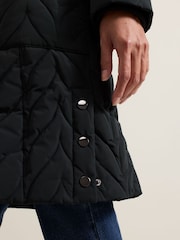 Phase Eight Black Hollie Midi Puffer Coat - Image 5 of 7