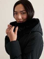 Phase Eight Black Hollie Midi Puffer Coat - Image 6 of 7