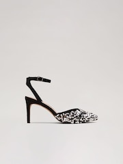 Phase Eight Black Velvet & Sequin Shoes - Image 1 of 7