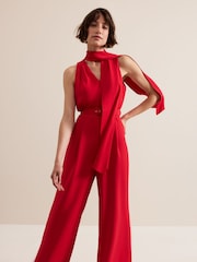 Phase Eight Red Petite Elika Jumpsuit - Image 3 of 6