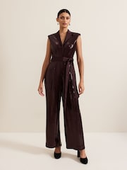 Phase Eight Red Ivey Sequin Jumpsuit - Image 2 of 8