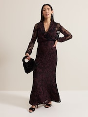 Phase Eight Red Montee Maxi Dress - Image 7 of 7