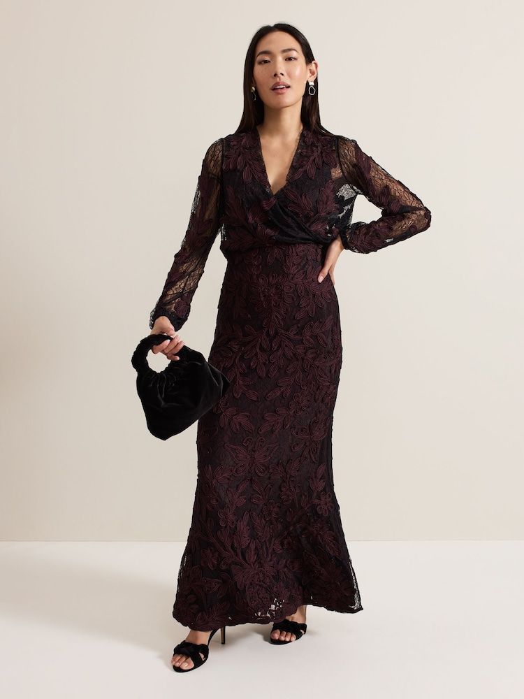 Phase Eight Red Montee Maxi Dress - Image 7 of 7
