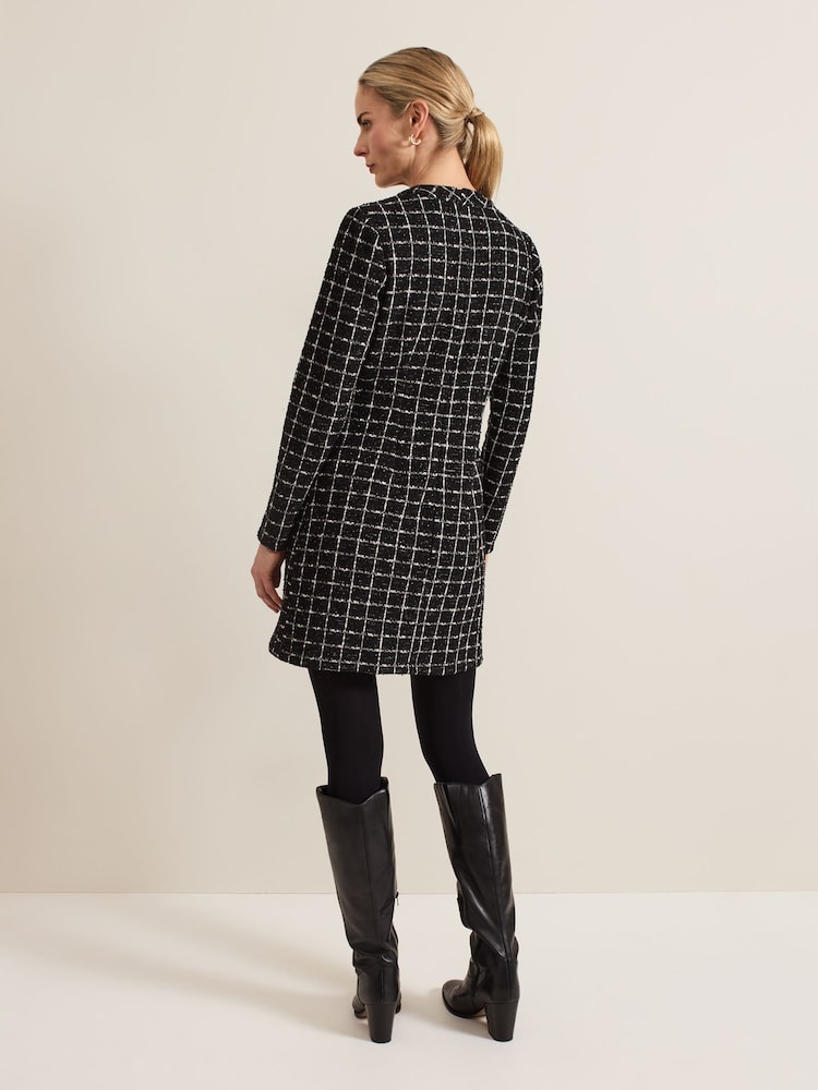 Phase Eight Black Mylee Tweed Dress - Image 2 of 8