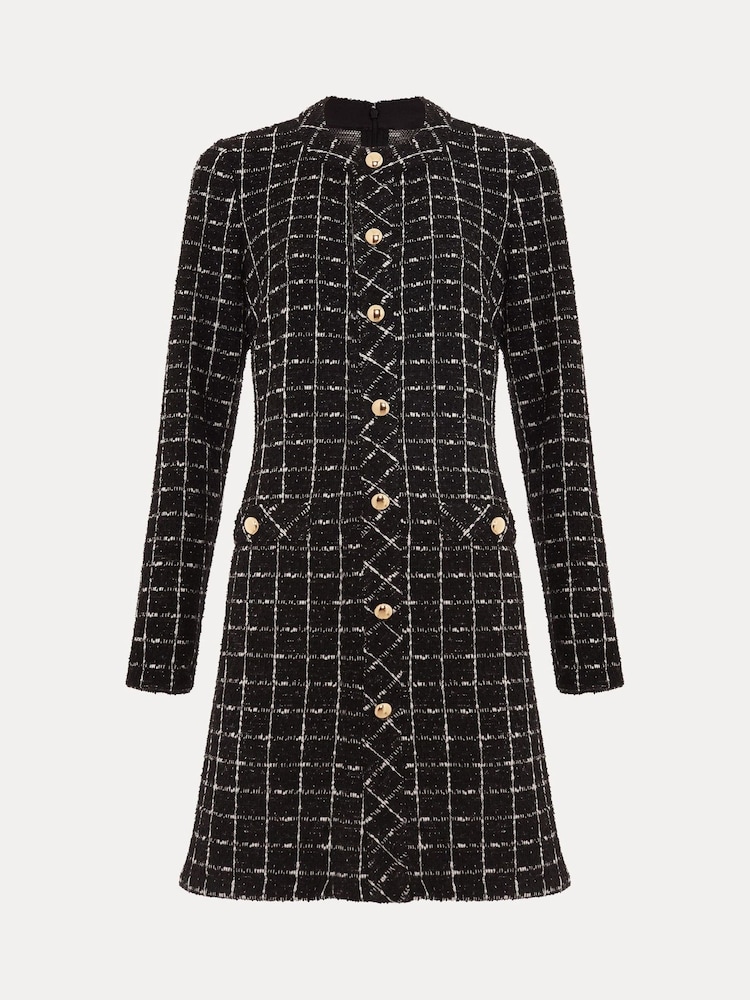Phase Eight Black Mylee Tweed Dress - Image 8 of 8