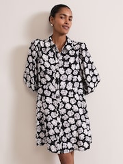 Phase Eight Black Selika Floral Dress - Image 1 of 7