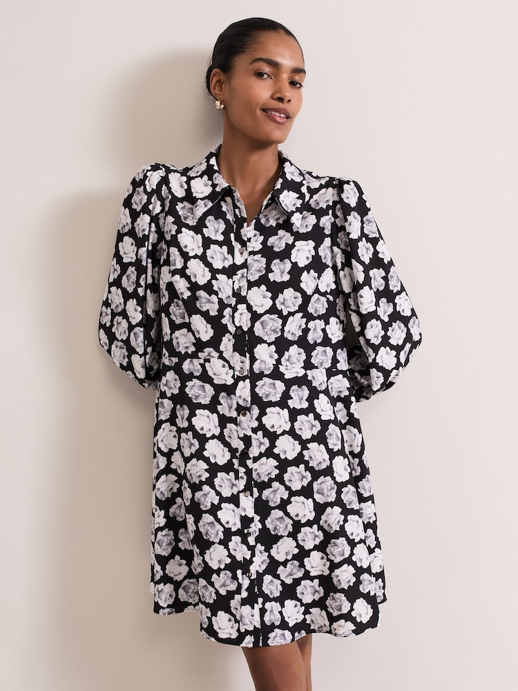 Phase Eight Black Selika Floral Dress - Image 1 of 7