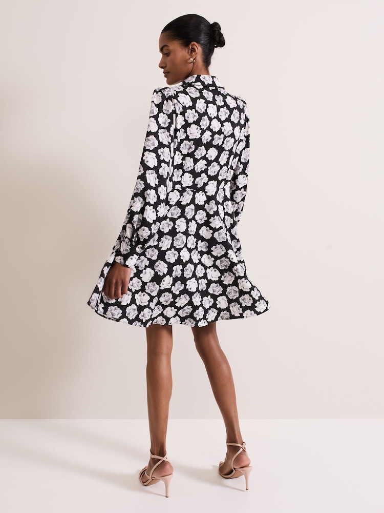 Phase Eight Black Selika Floral Dress - Image 2 of 7