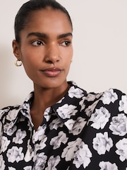 Phase Eight Black Selika Floral Dress - Image 4 of 7